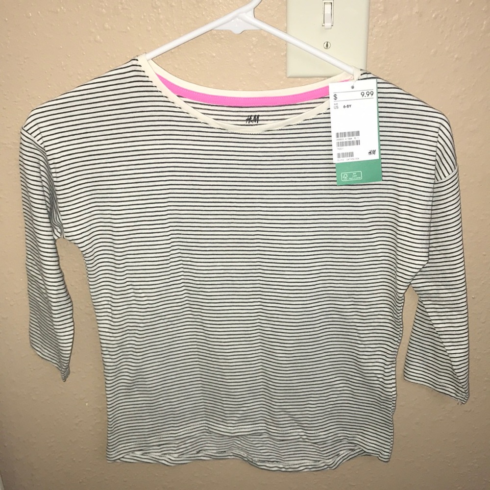 H&M NWT girls striped shirt